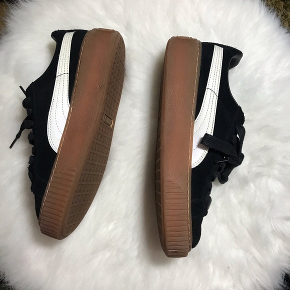 SOLD Puma Suede Platform Sneakers creepers black - Picture 4 of 7